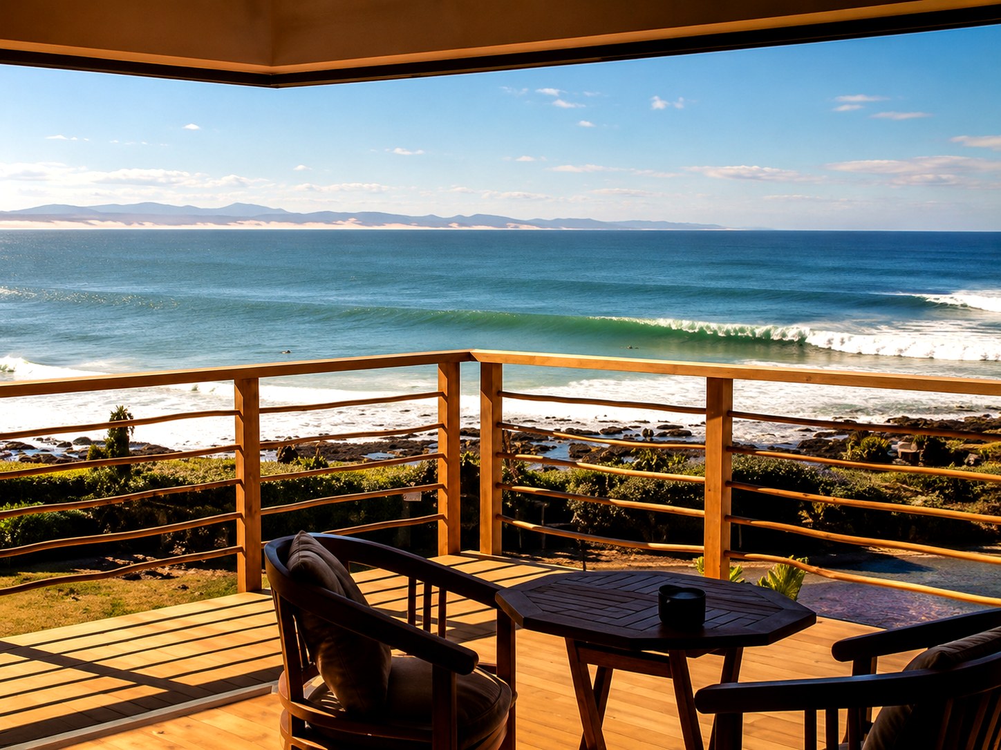 Coastal balcony view