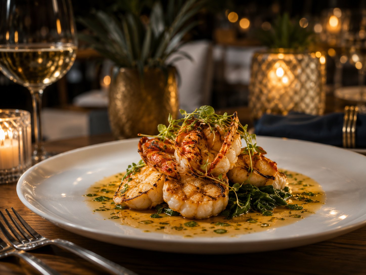 Restaurant dining at Grand House Lodge
